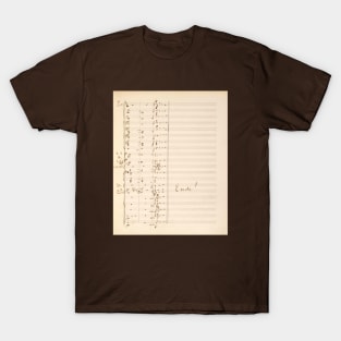 Mahler | The Song of Lament (Das klagende Lied) | Original manuscript score 2 (2 of 2) T-Shirt